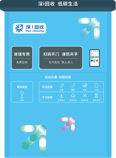 B款双投口智能回收箱立体图